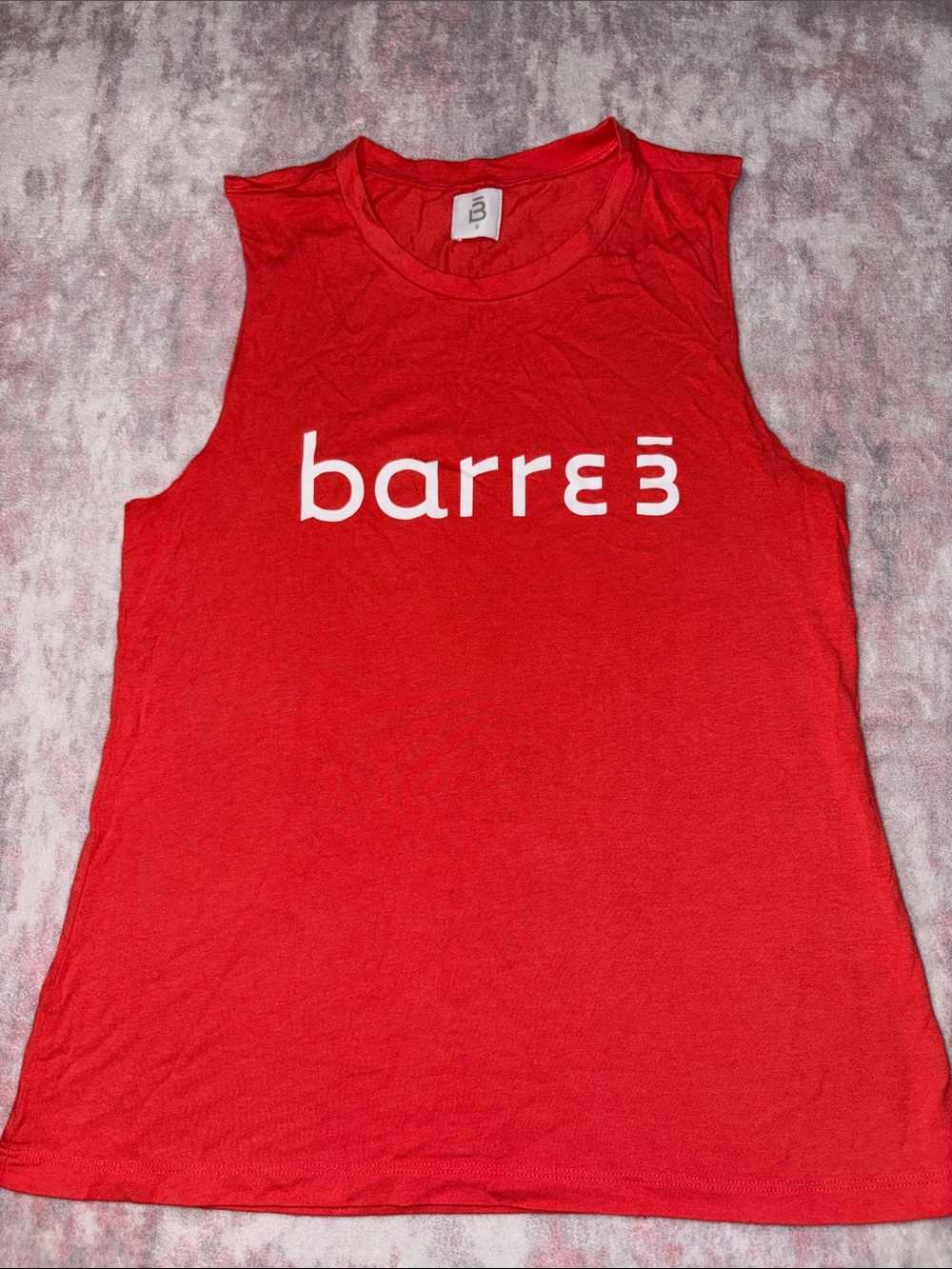 Barre3 Women’s Red/Orange Logo Muscle Tee